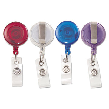 Advantus Deluxe Retractable Id Card Reel, 30" Extension, Assorted Colors, 20-pack freeshipping - TVN Wholesale